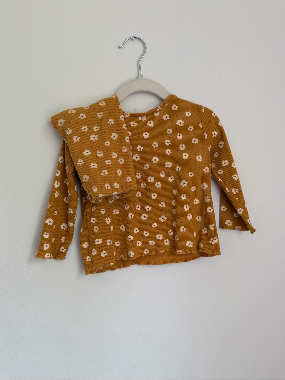 Zara Kids Long Sleeve Floral Long-Sleeve and Pants Matching Set (Size 9-12m)